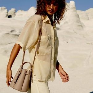 AUTHENTIC Polene number 8 mini - taupe